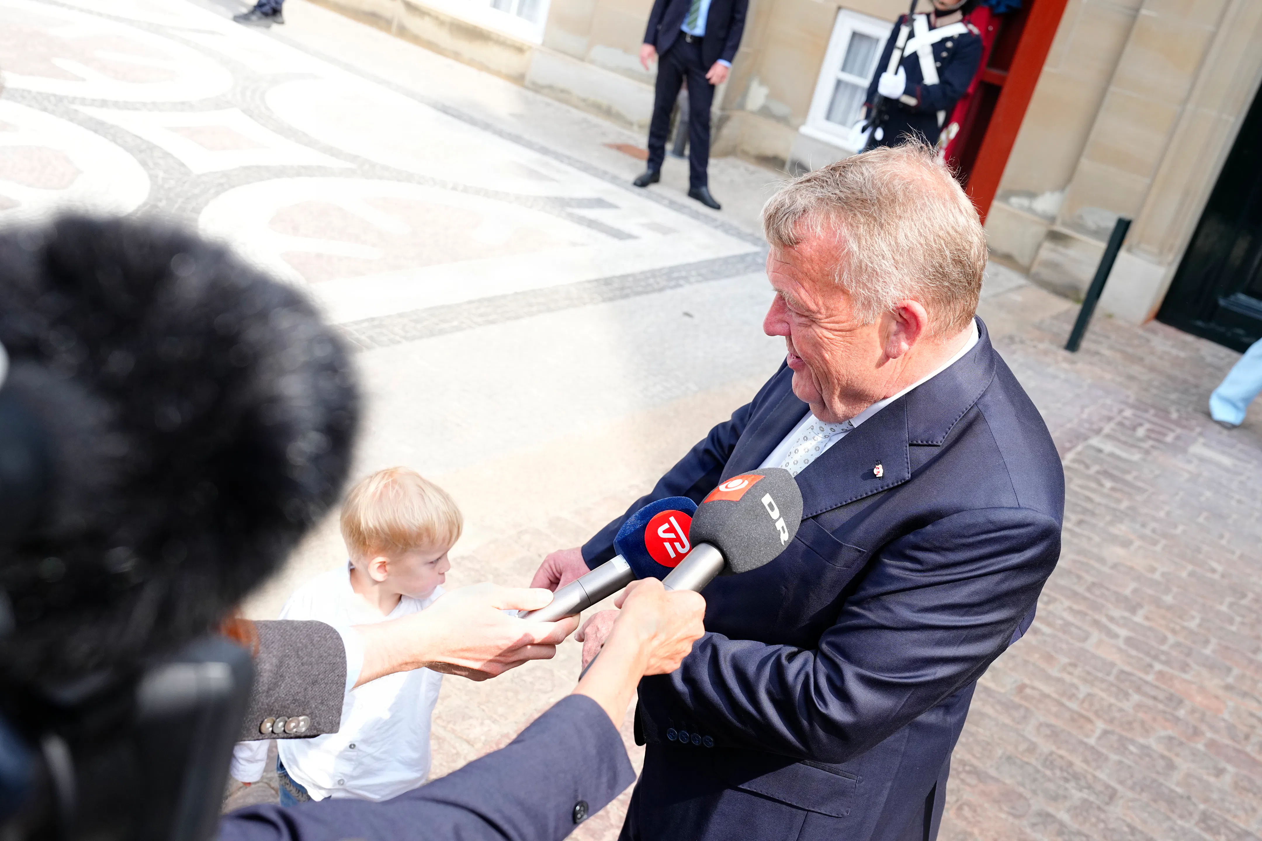 Lars Løkke Rasmussens børnebørn var ved hans side.