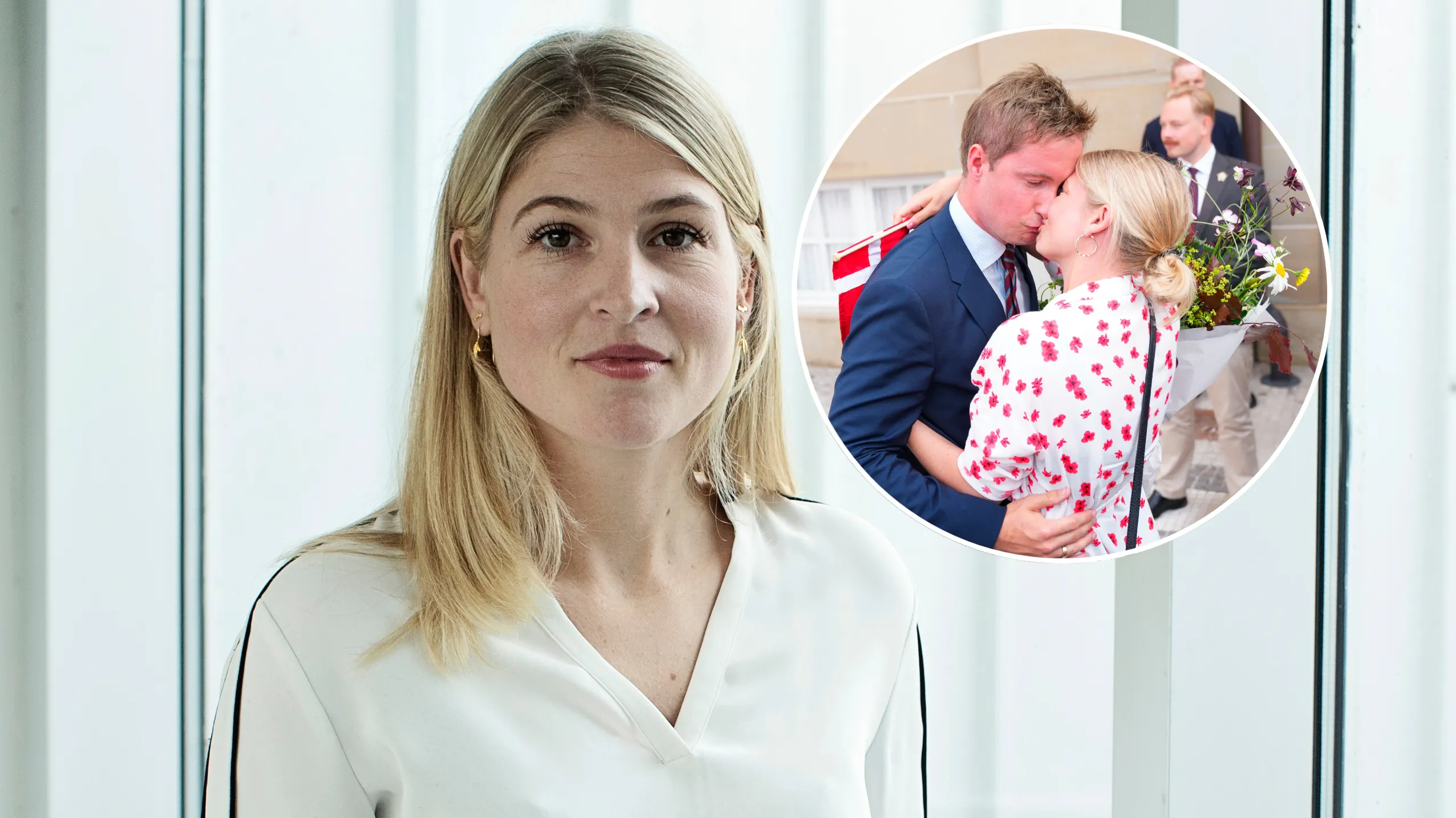 Kys og kram på slotspladsen: Christina Krzyrosiak Hansen afslører  ægtemandens rørende reaktion | BILLED-BLADET
