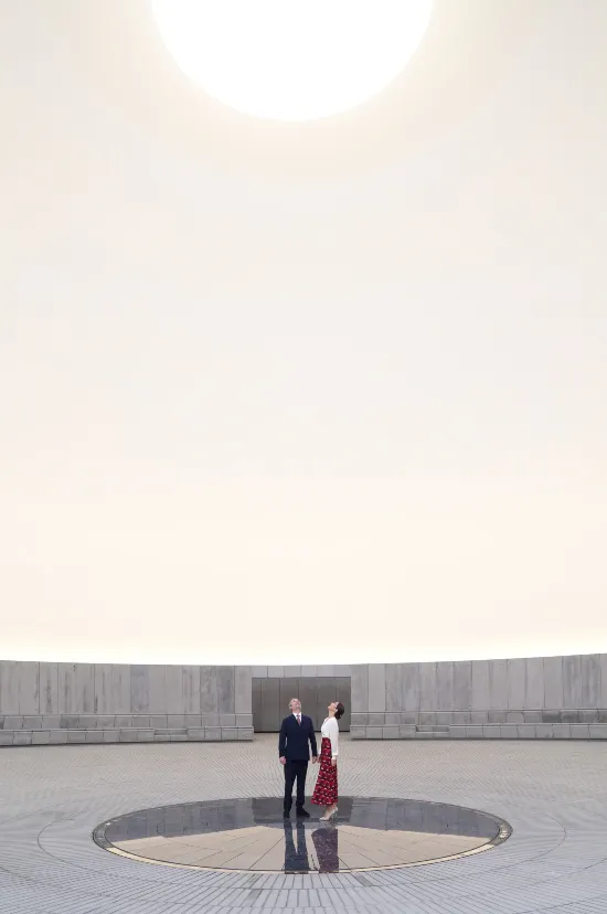 Kongeparret var begejstrede for "The Dome".