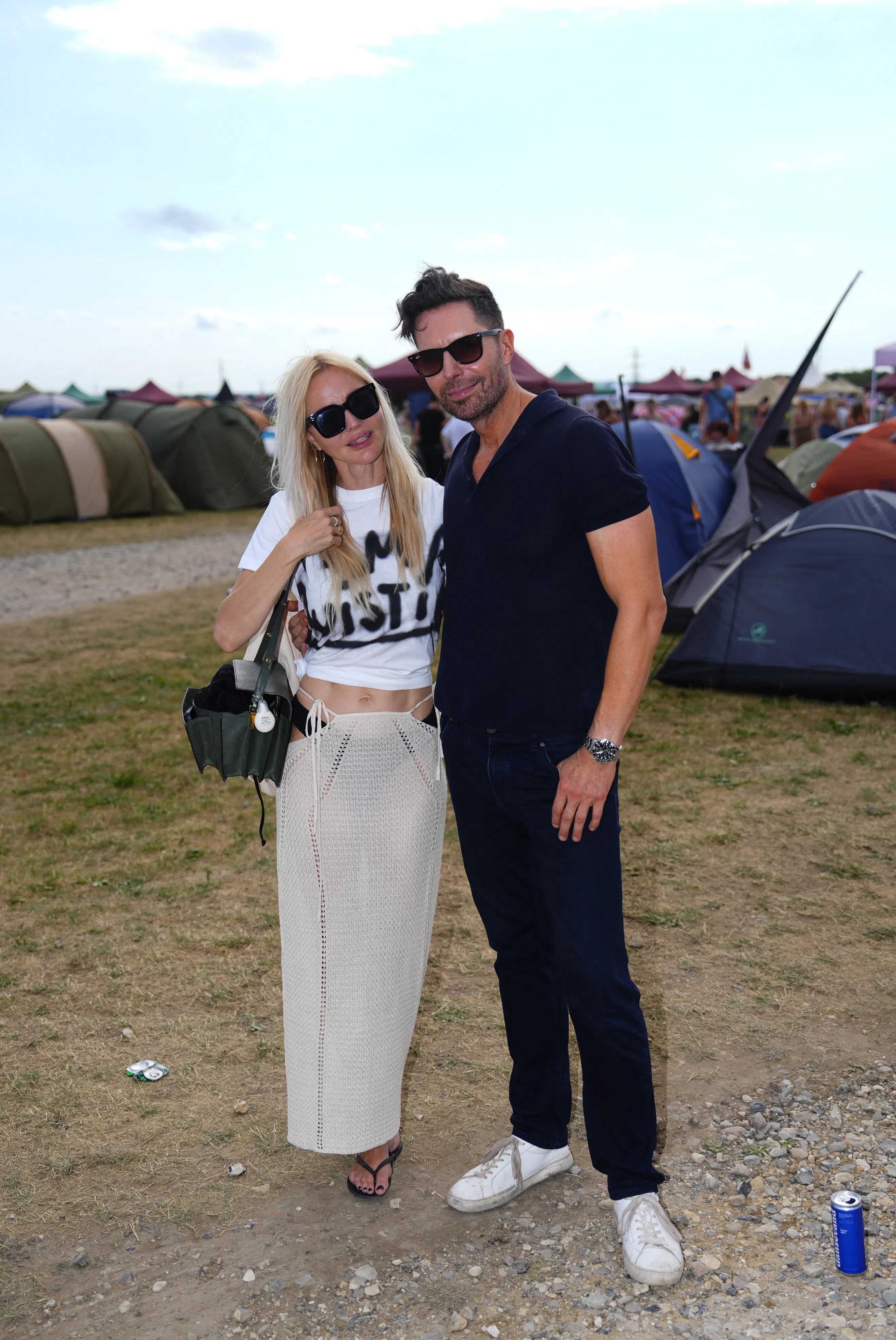Kåre Quist og kæresten Vibeke Lentz på Roskilde Festival.
