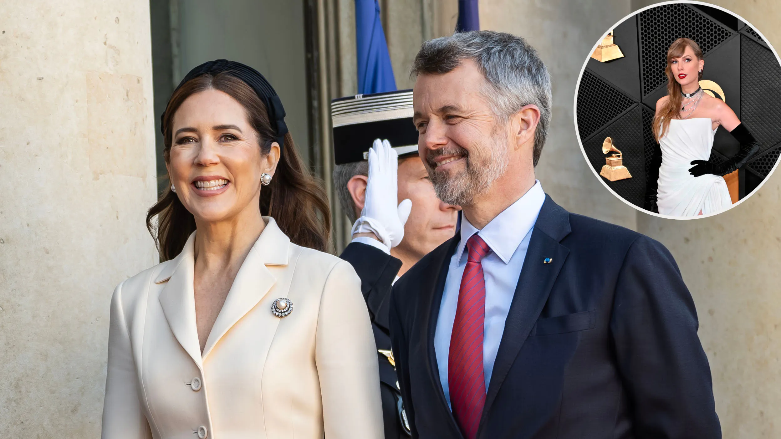 Dronning Mary i Dior. (Indsat: Taylor Swift)