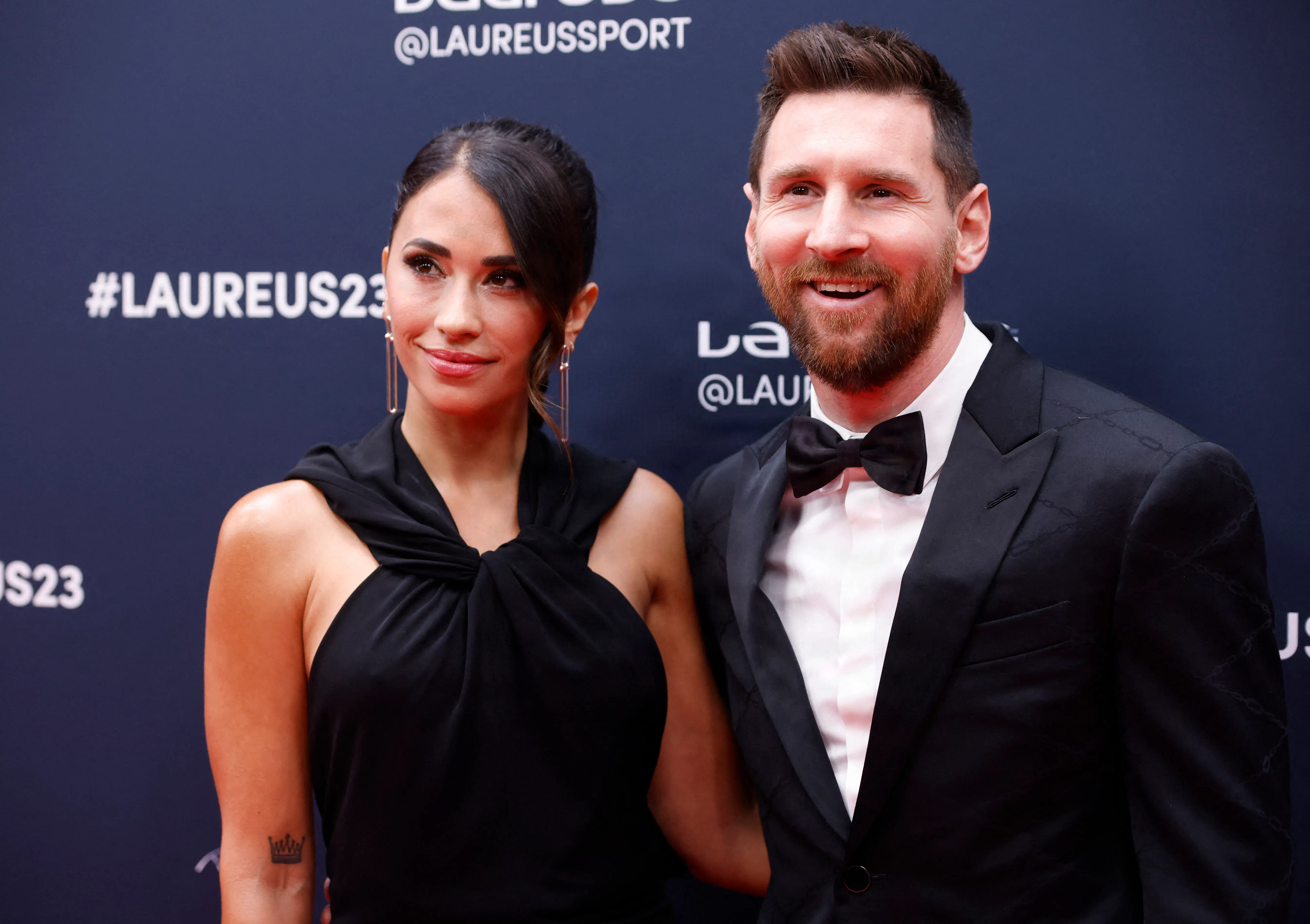 Antonela Roccuzzo og Lionel Messi har offentligt været et par siden 2009. Her ses de i 2023.