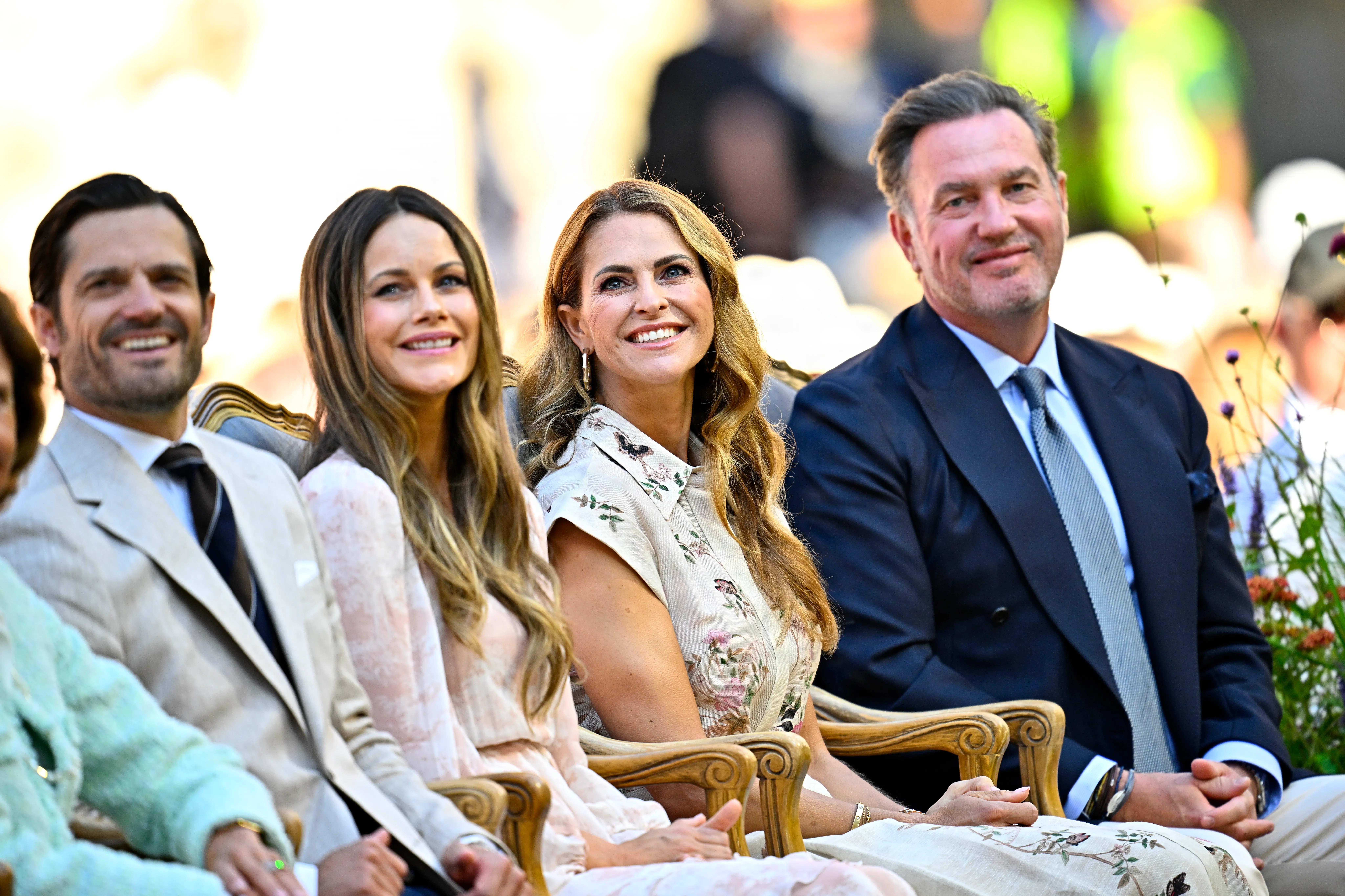 Prins Carl Philip, prinsesse Sofia, prinsesse Madeleine og Chris O'Neill.