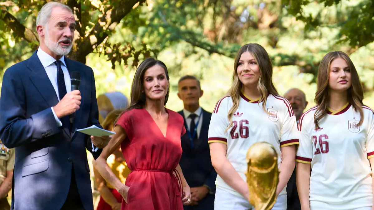 Den spanske kongefamilie var med, da de spanske VM-helte blev hyldet