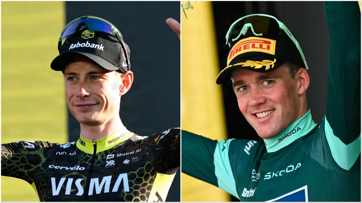 Jonas Vingegaard og Mads Pedersen.