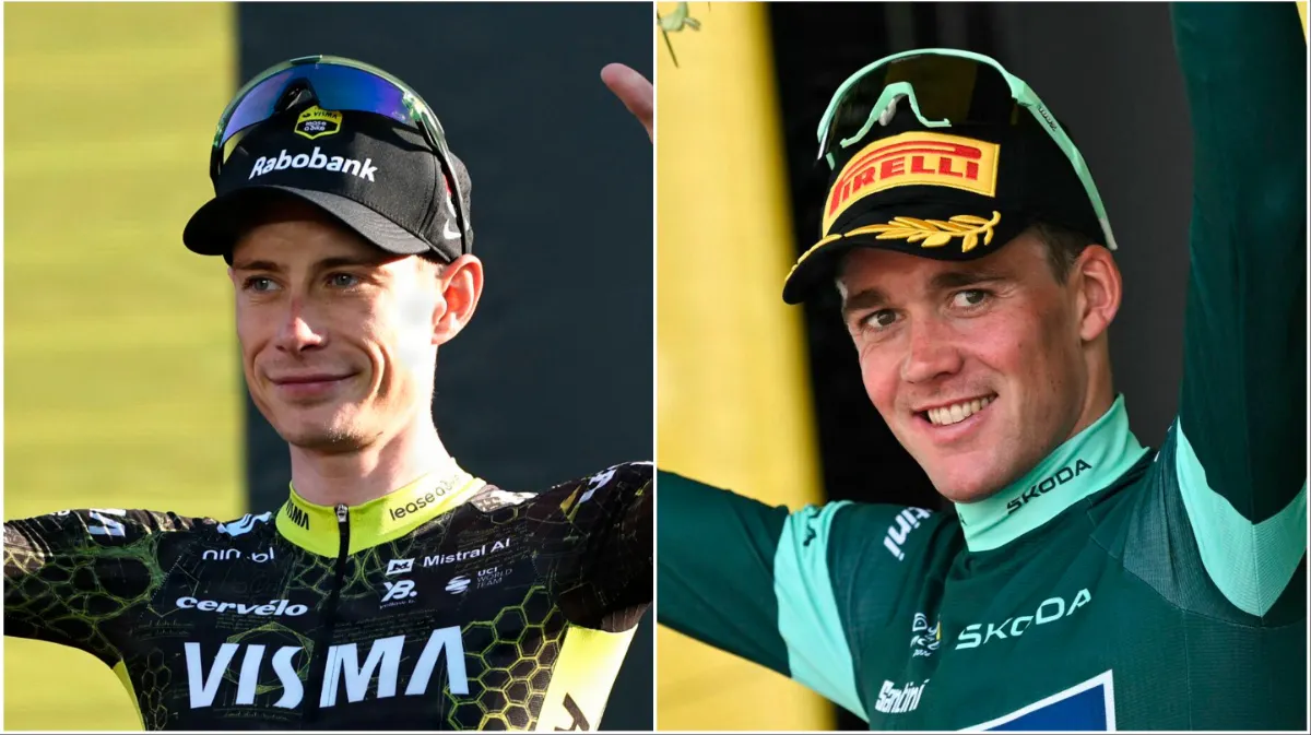 Jonas Vingegaard og Mads Pedersen.