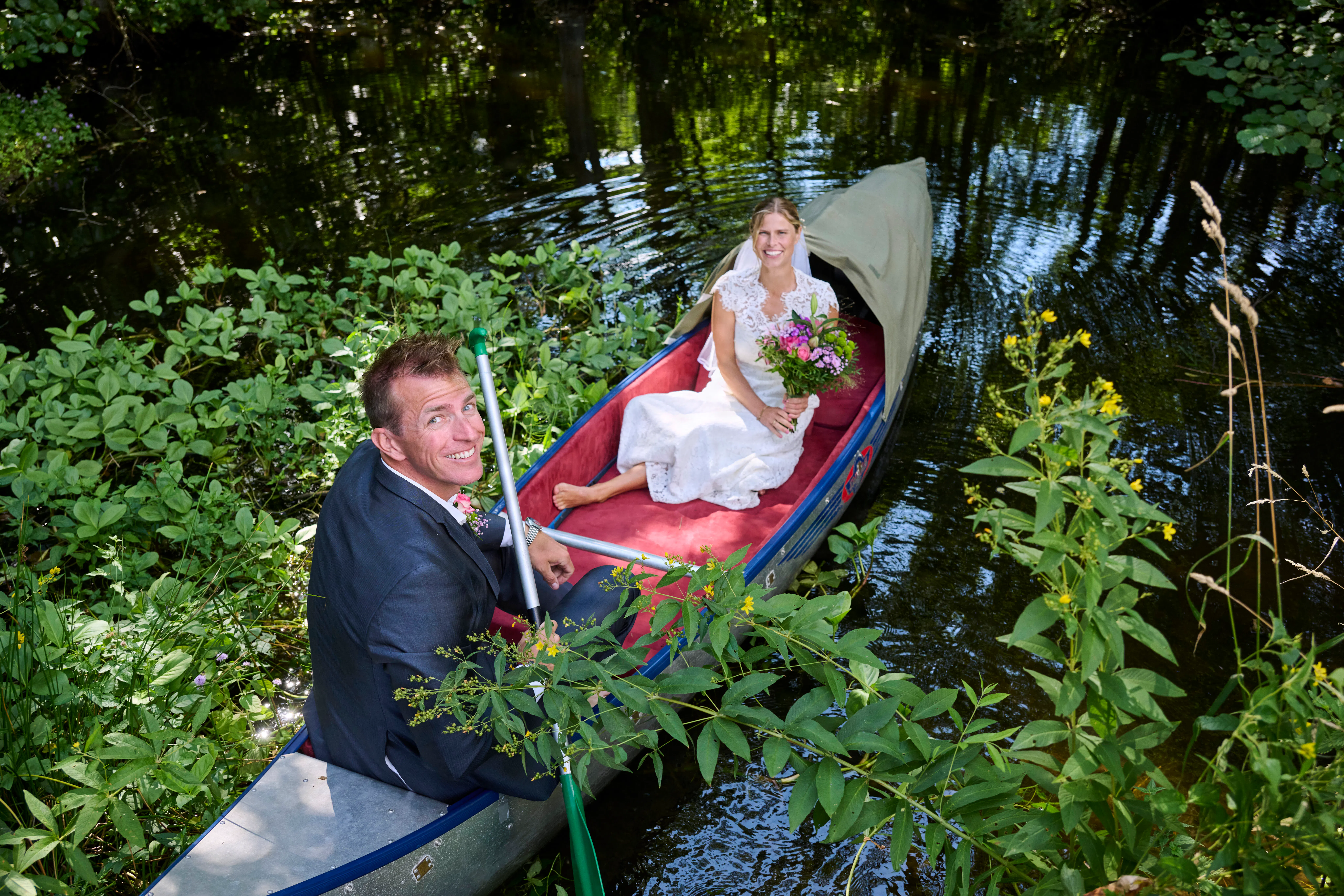 René roede af sted med sin Birgitte.