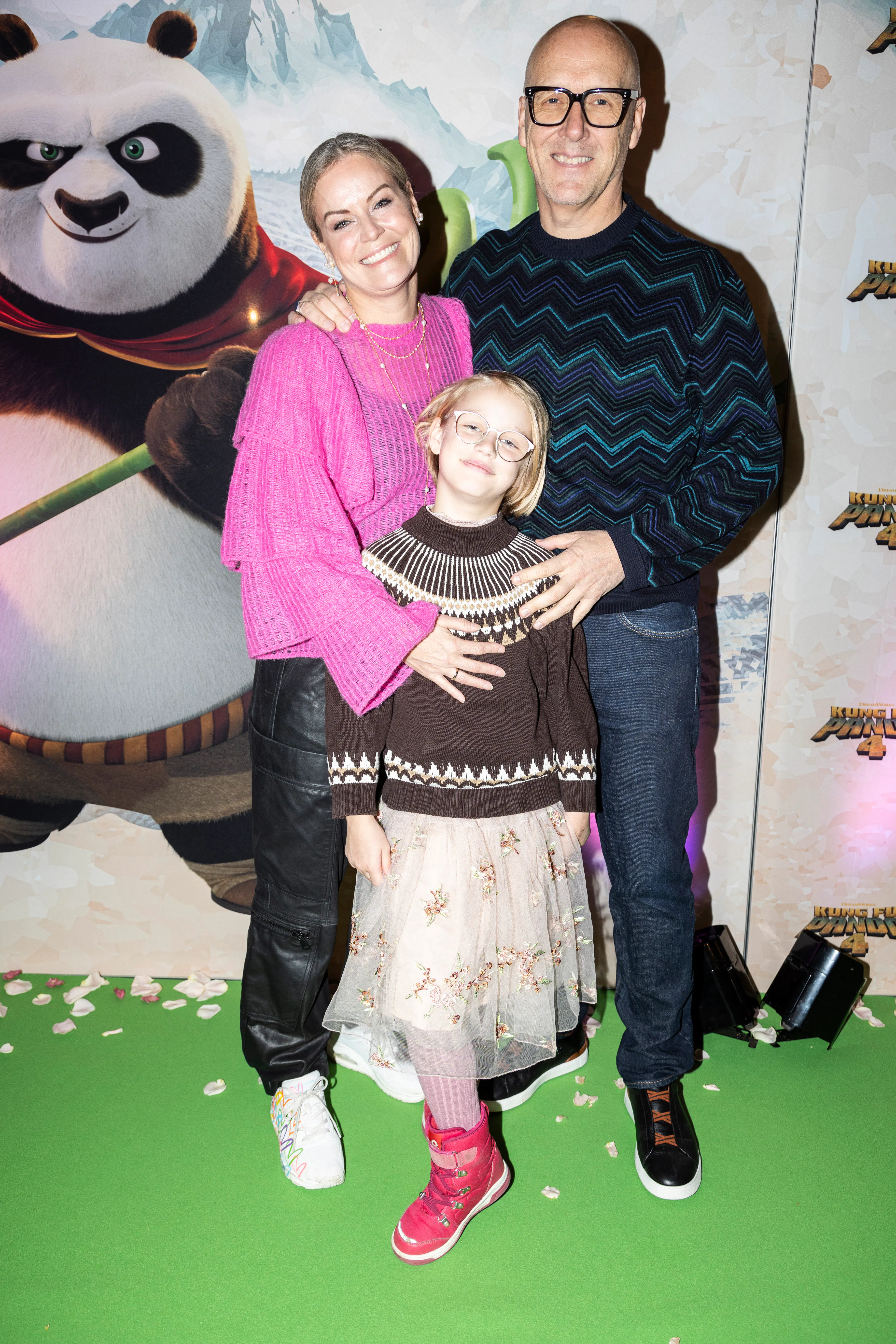 Cecilie Hother med sin mand Thomas Honoré og deres datter, Ellinor.r. 