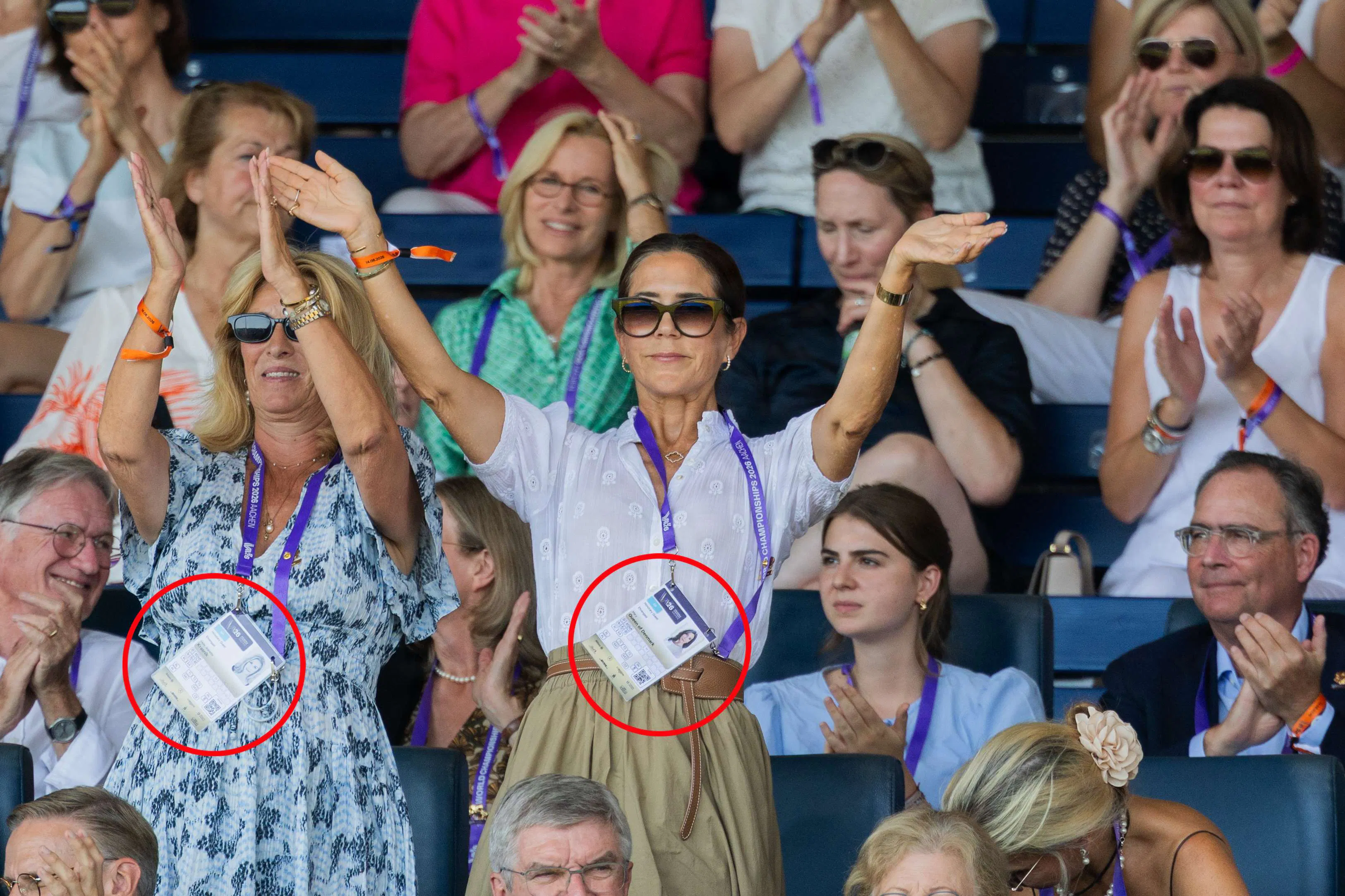 Helle Trolle Krasnik og dronning Mary til VM i dressur i Aachen.