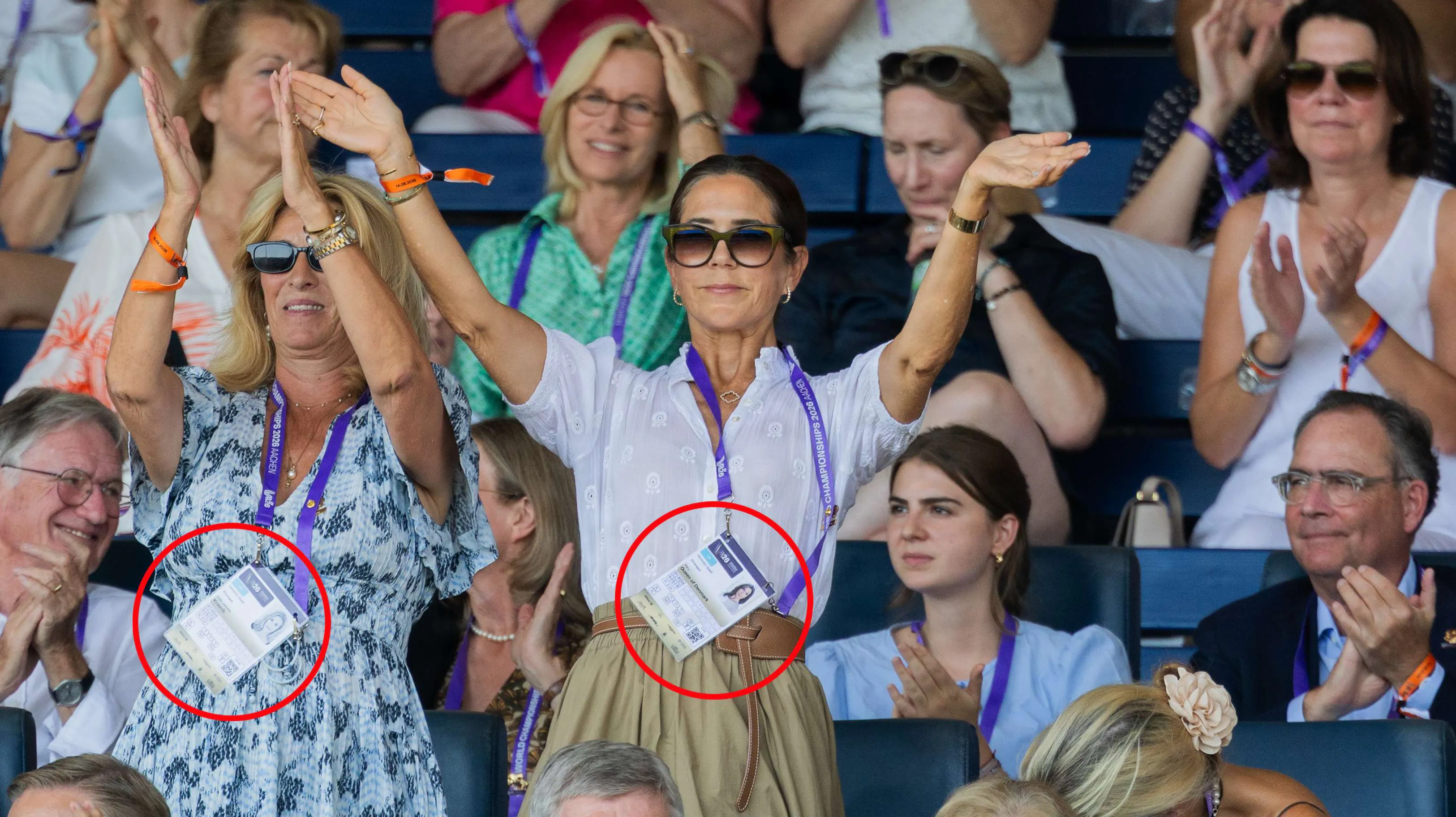 Helle Trolle Krasnik og dronning Mary til VM i dressur i Aachen.