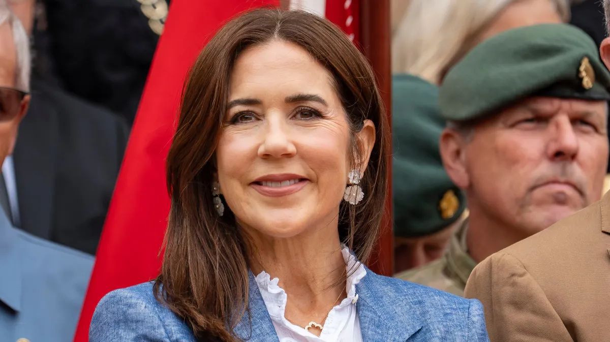 Dronning Mary i Gråsten først på sommeren.