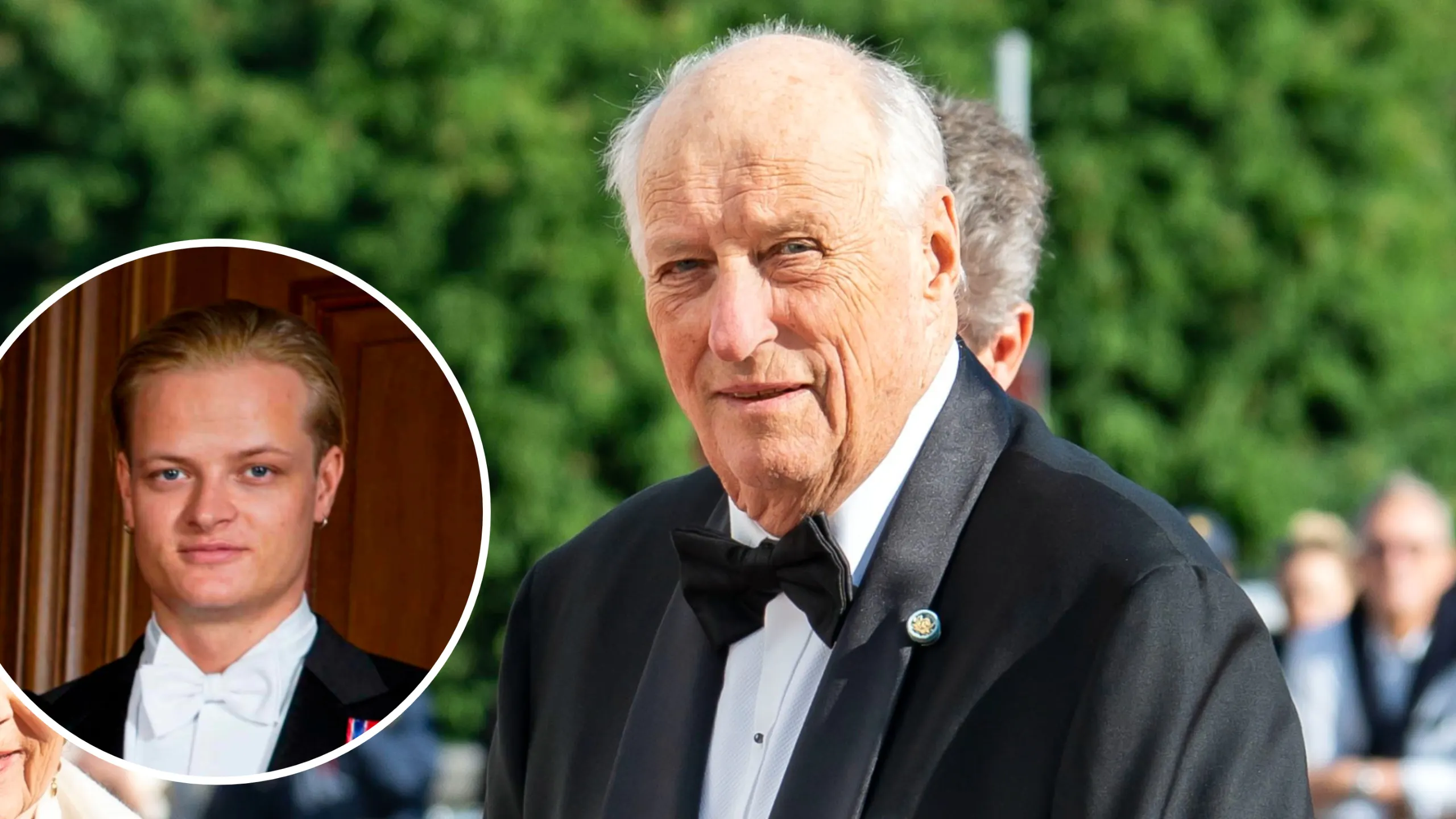 Kong Harald og Marius Borg Høiby.