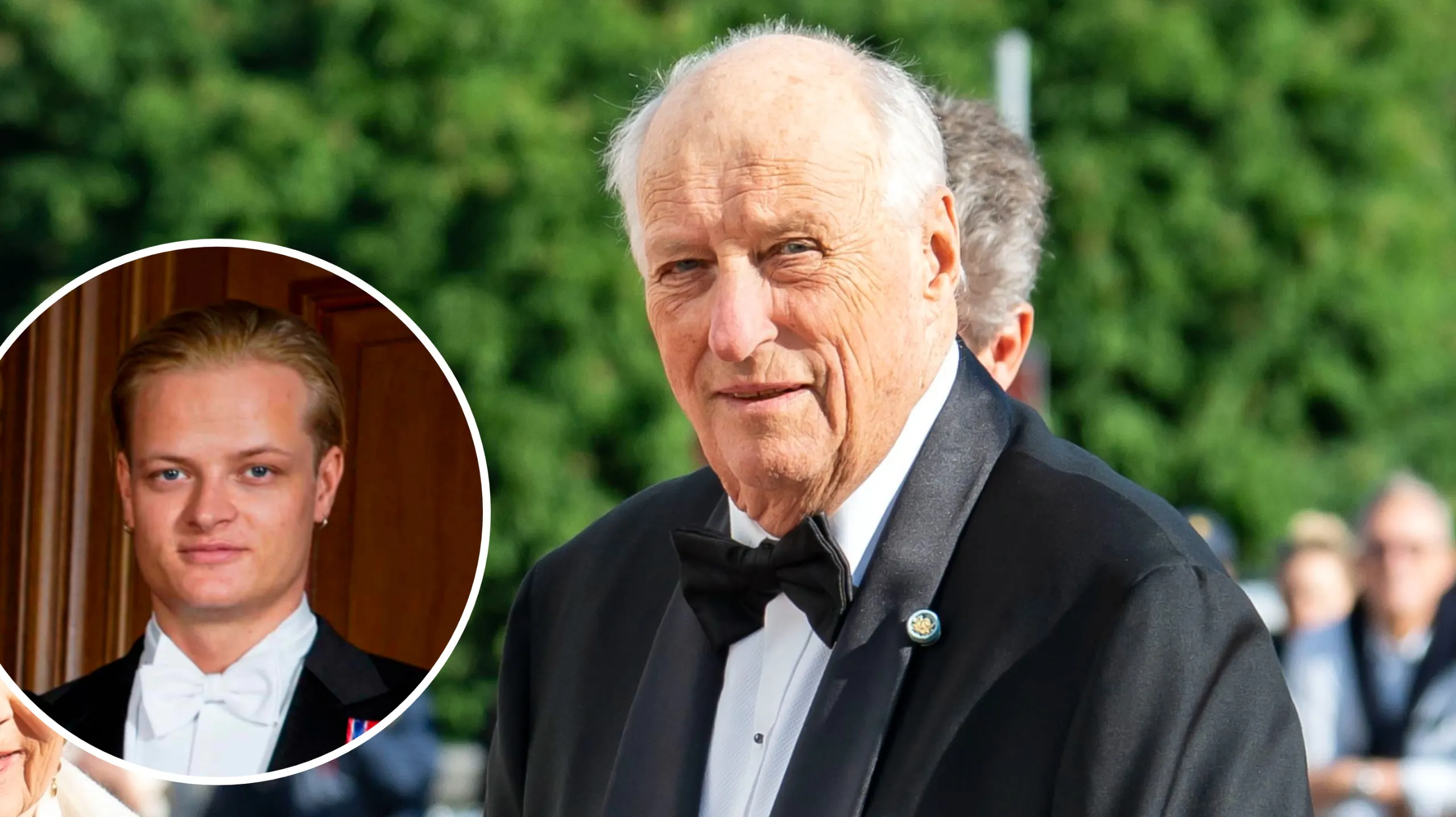 Kong Harald og Marius Borg Høiby.