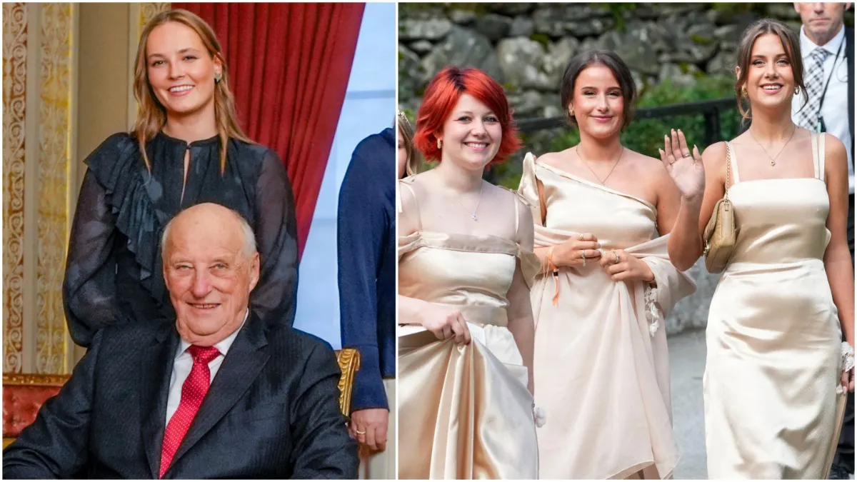 Et hidtil uset billede af bedstefar Harald omgivet af sine piger er blevet delt