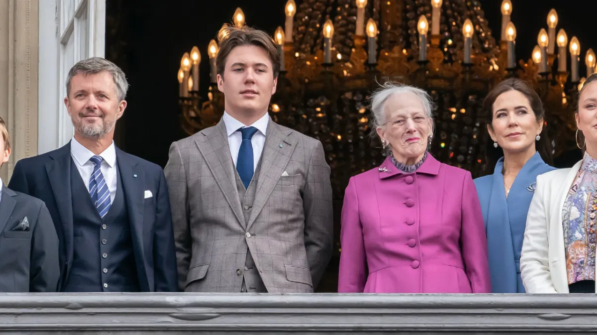 Kong Frederik, kronprins Christian, dronning Margrethe og dronning Mary