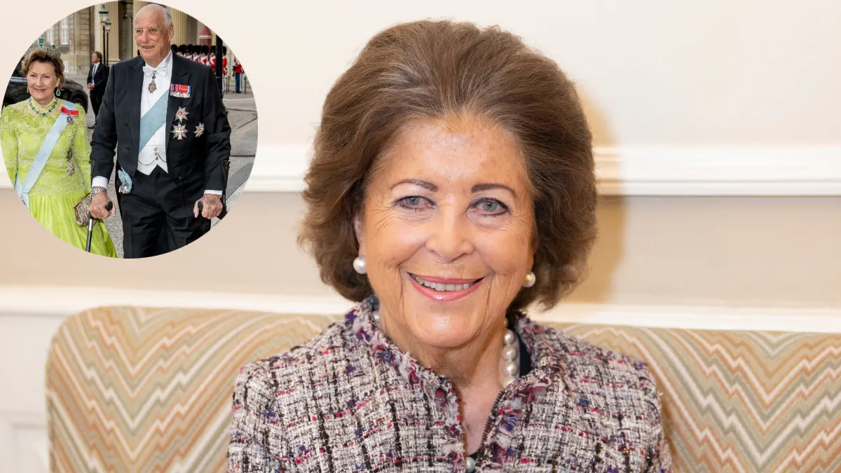Lensgrevinde Brita Ahlefeldt-Laurvig mindes sin kære ven, kong Harald, der kæmpede for kærligheden.