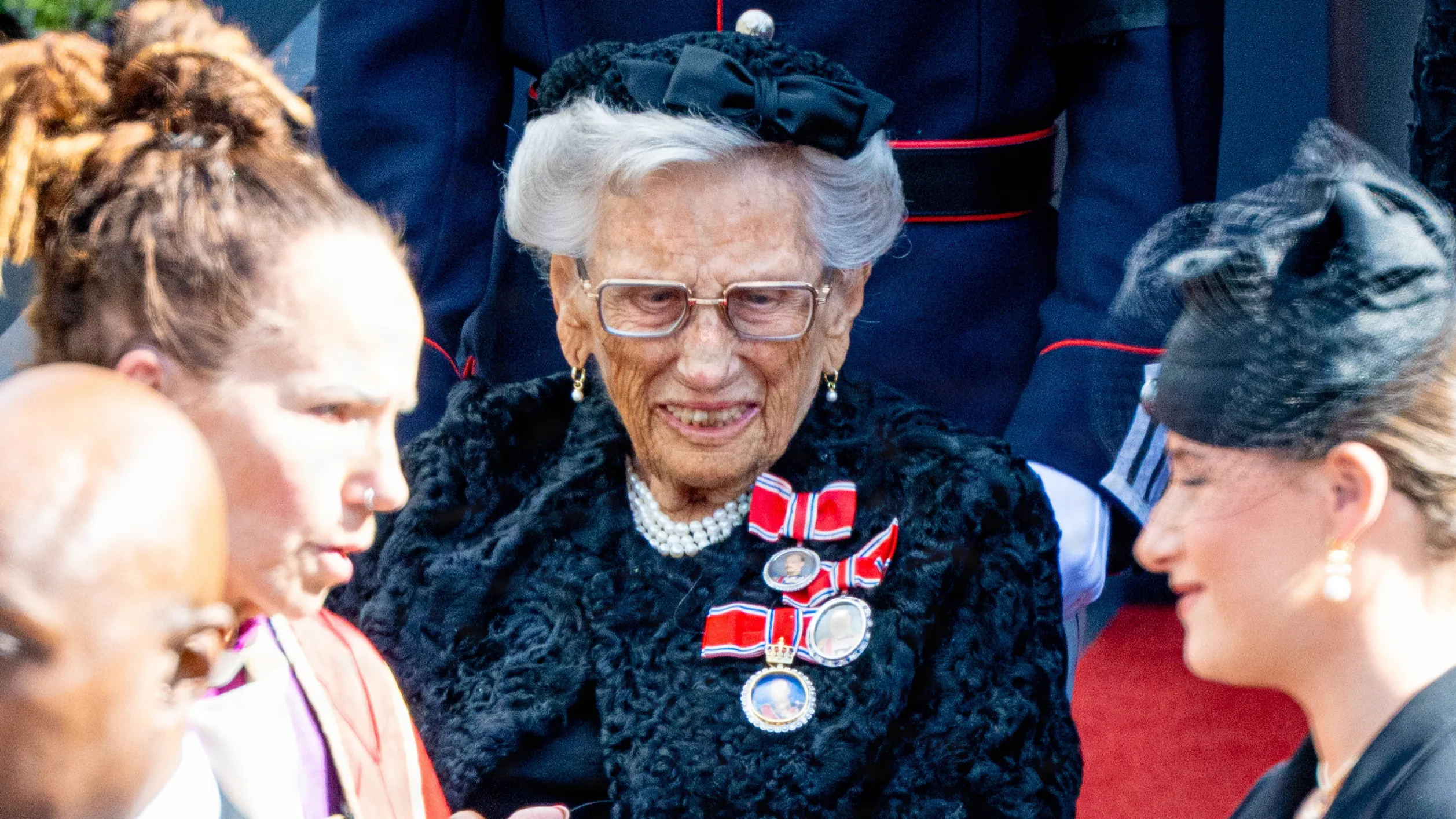 Prinsesse Astrid ved kong Haralds begravelse onsdag den 9. september. Hun døde to dage senere. 
