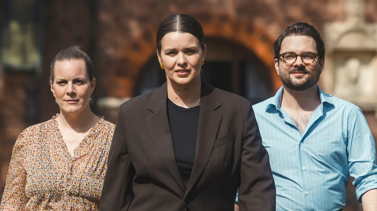 Lise Baastrup og Phillip Faber er holdkaptajner, mens Cecilie Nielsen er vært på "Jagten på Danmarkshistorien".