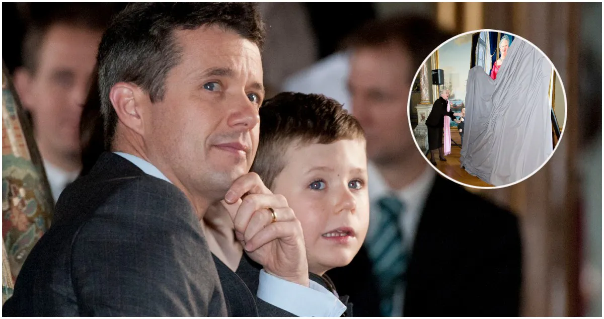 Kong Frederik og en ung kronprins Christian i 2012.