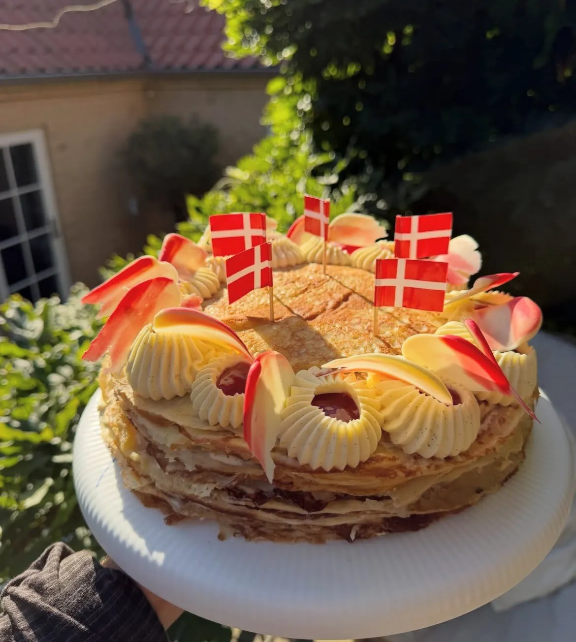 Pandekage-lagkagen til toårs fødselsdagen.