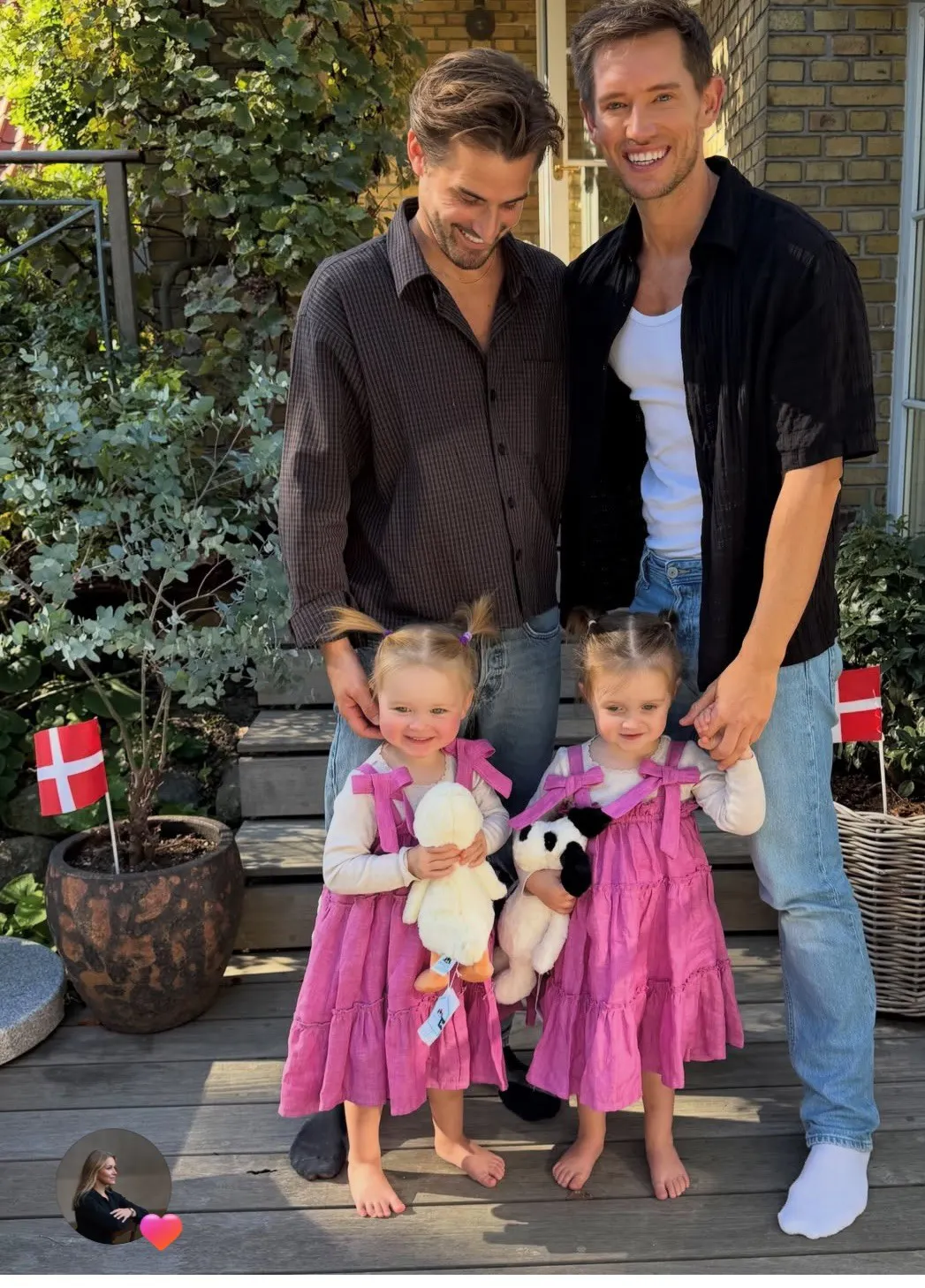 Frederik Haun med Nora og Morten Kjeldgaard med Emma.
