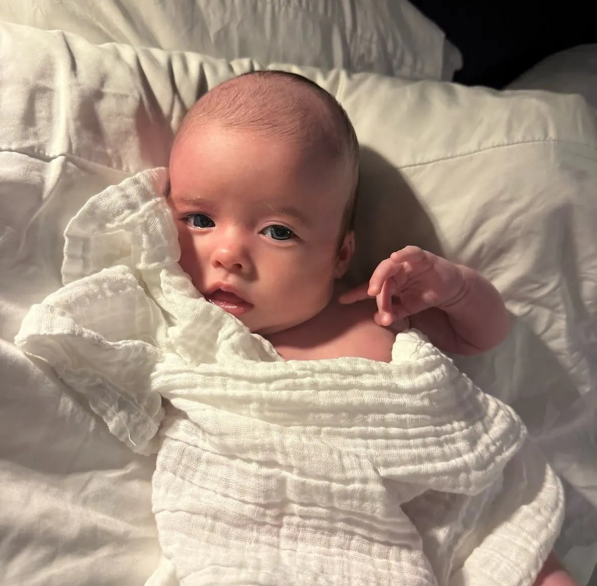 Dennis Knudsens baby, der blev født 20. august.