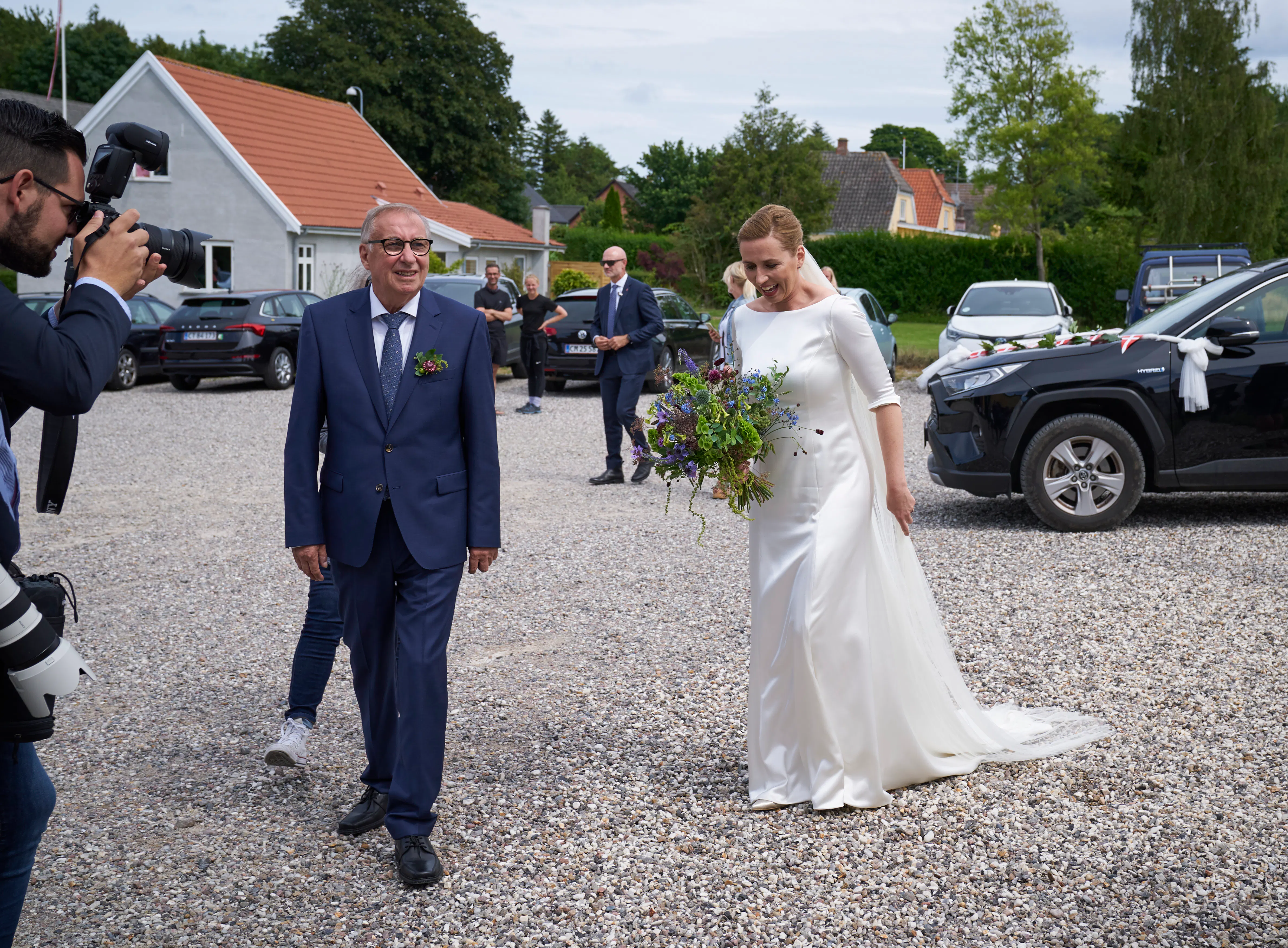 Mette Frederiksen og hendes far, Flemming.