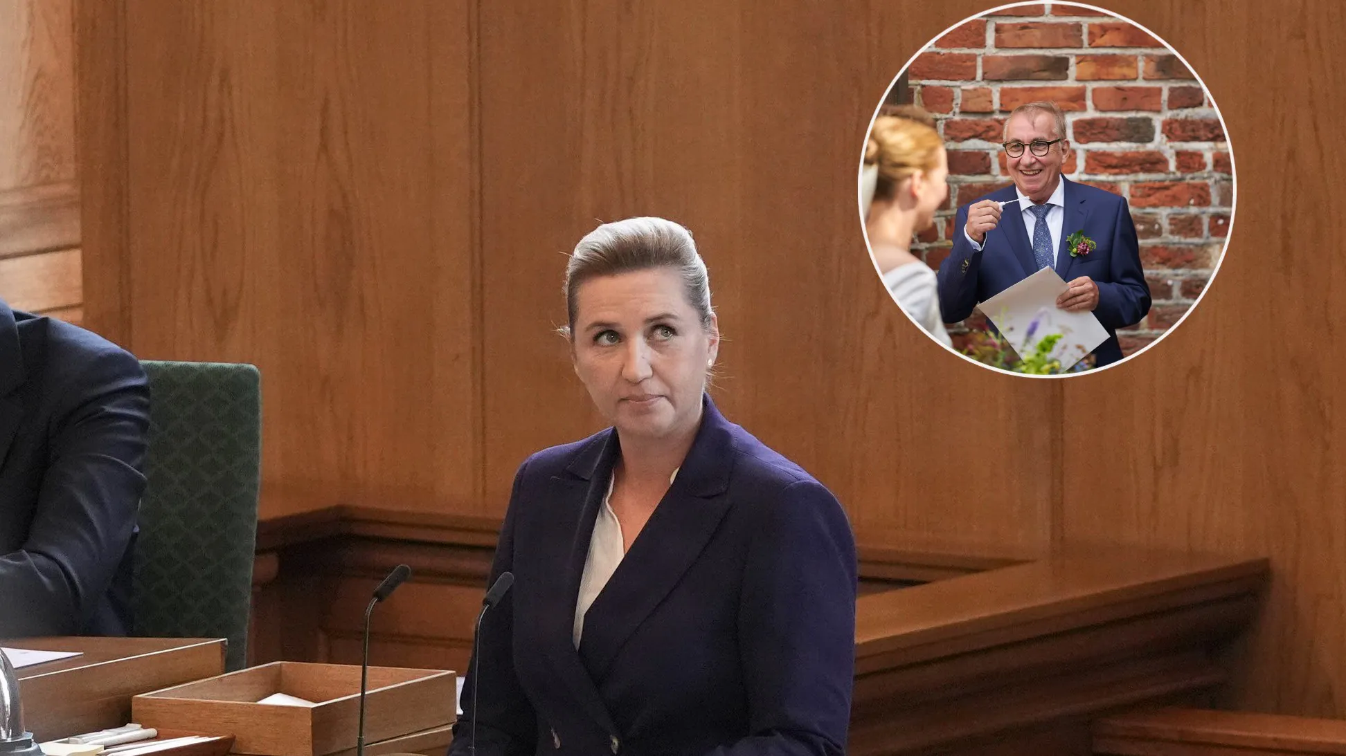 Mette Frederiksen og hendes far, Flemming.