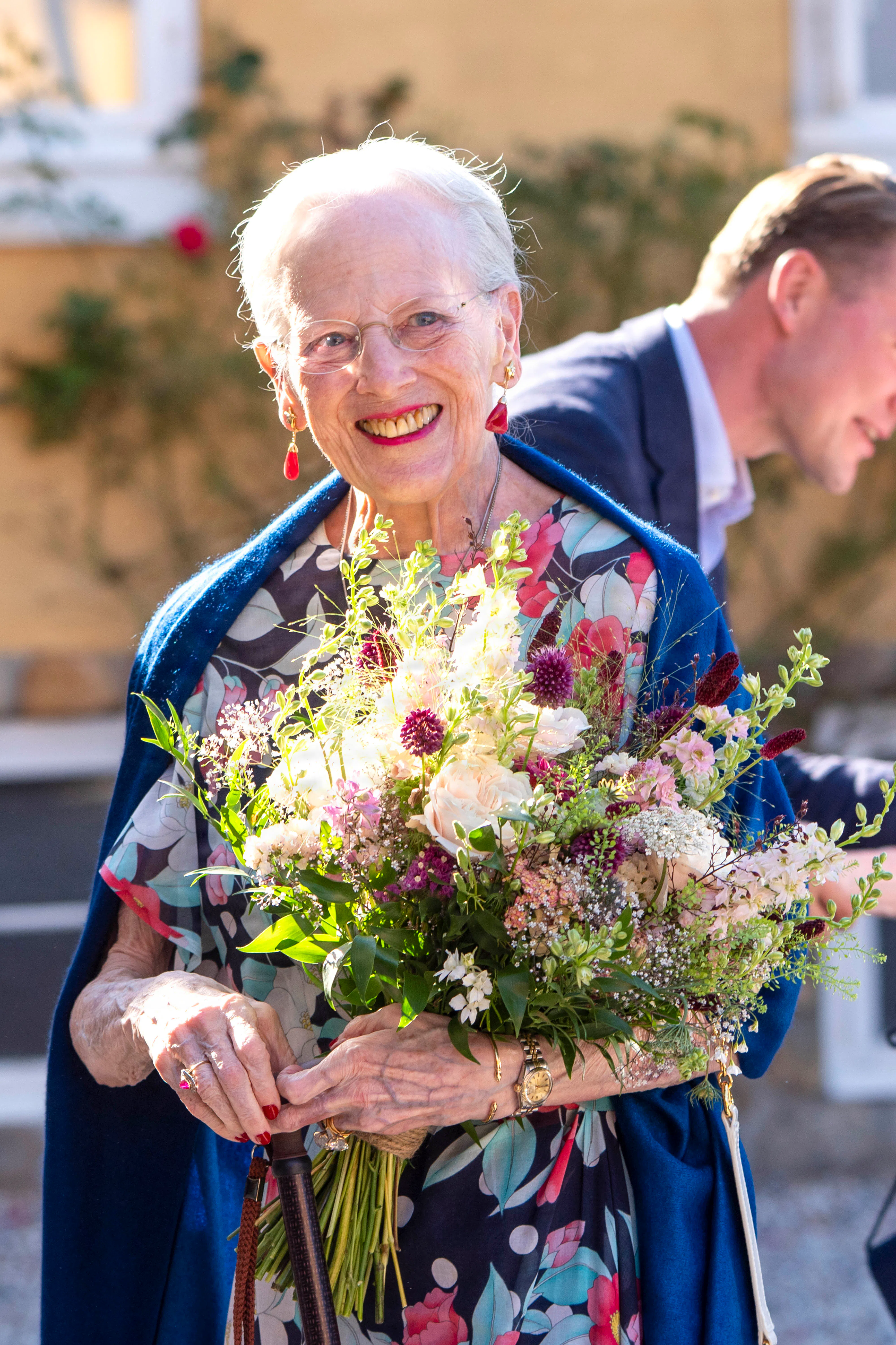 Dronning Margrethe til Verdensballetten på Møllerup Gods i juli. 