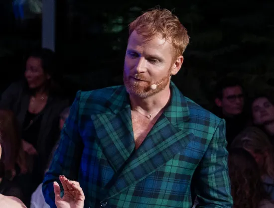 Magnus Bruun var en af aftenens værter ved Charity Catwalk.