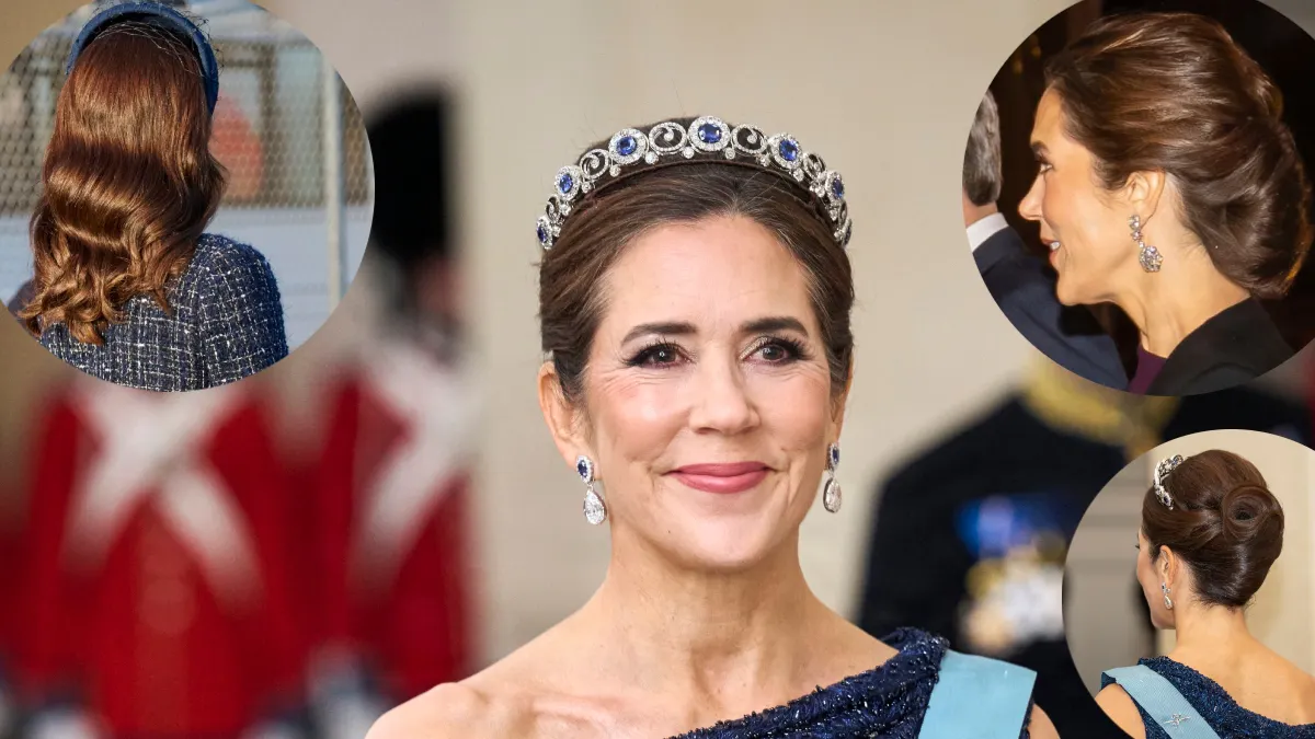Snoet, volumniøst og glansfulde løse lokker med pynt: Dronning Marys mange  wow-frisurer under statsbesøget | BILLED-BLADET