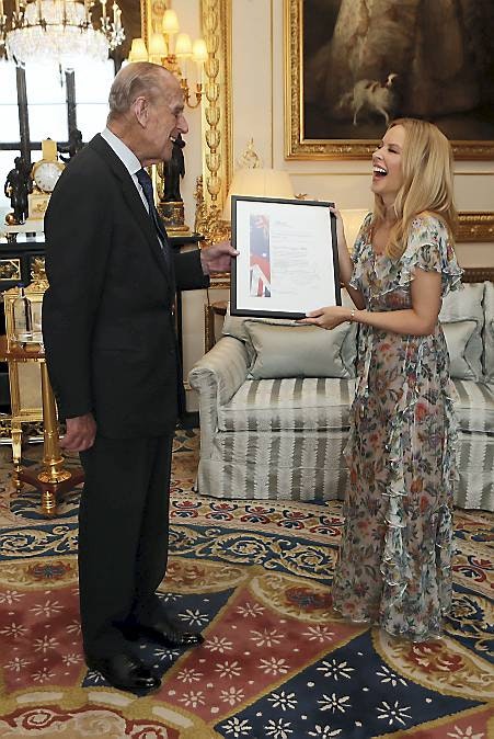 Prins Philip og Kylie Minogue.