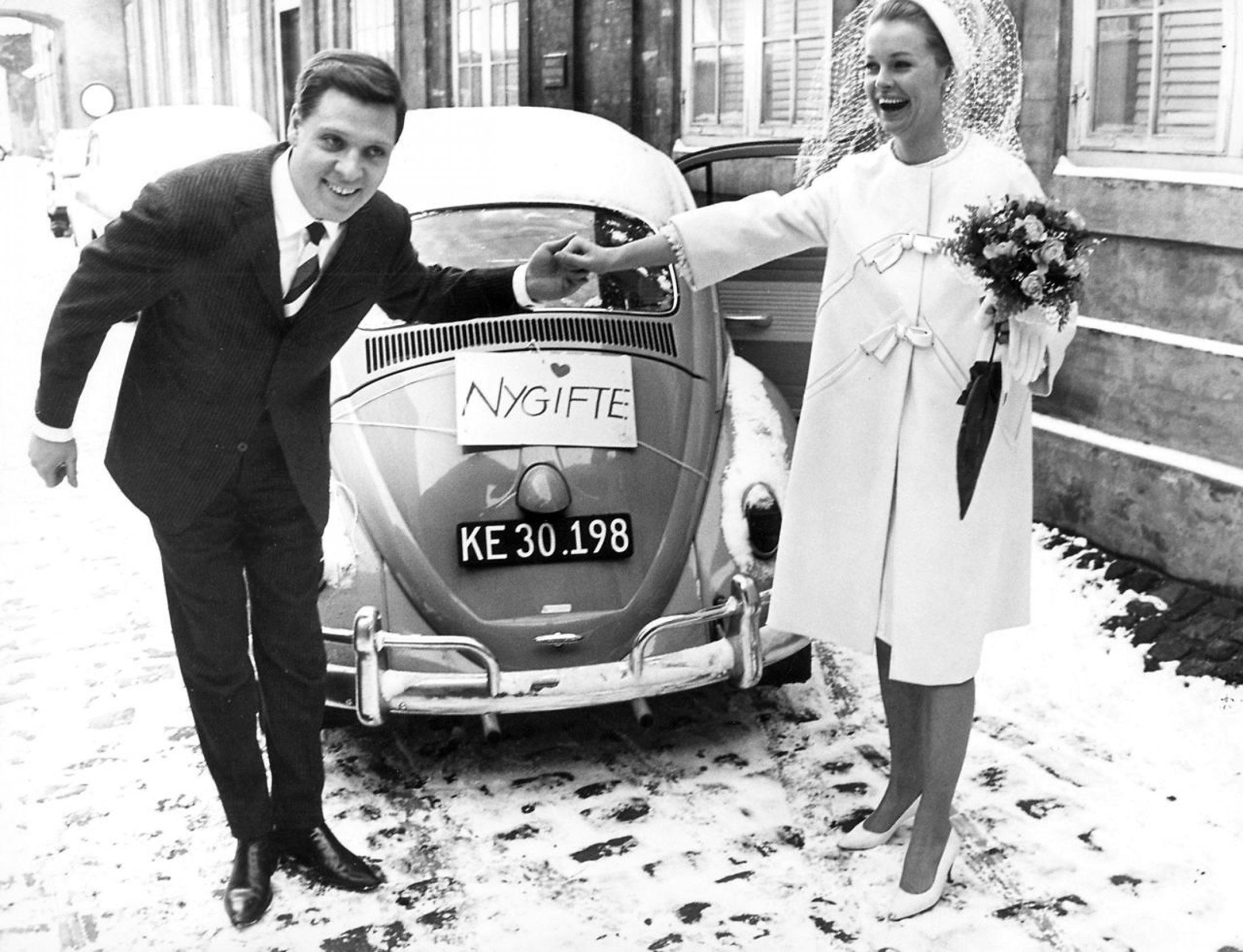 Ghita Nørby ved hendes bryllup med Dario Campeotto i 1963