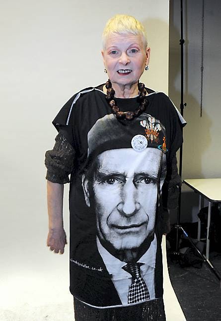 Vivienne Westwood har fundet inspiration fra prins Charles til sin nye kollektion.