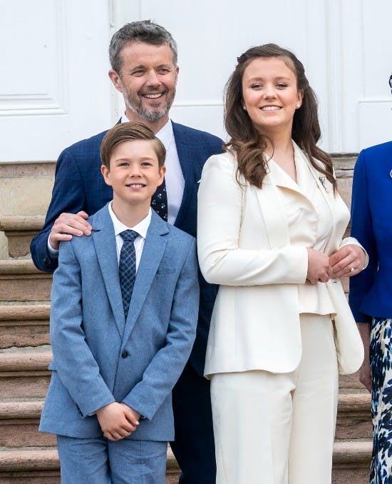 Prins Vincent, kronprins Frederik og prinsesse Isabella