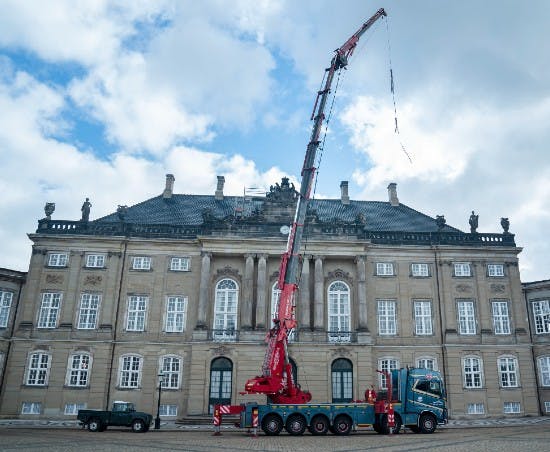 Kranvogn ved kronprinsparrets palæ