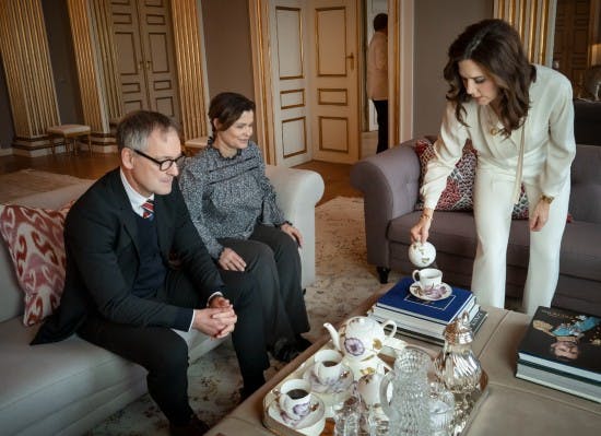 Kronprinsesse Mary og BILLED-BLADETs Marianne Singer og Ulrik Ulriksen
