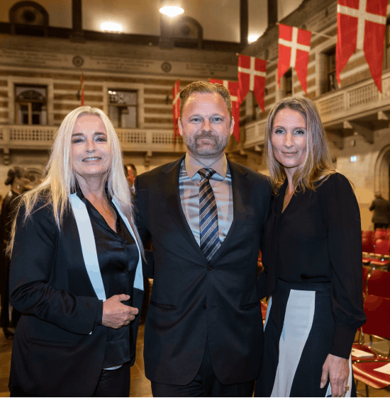 Anne Linnet og Marcus Linnet med sin kone Lilou