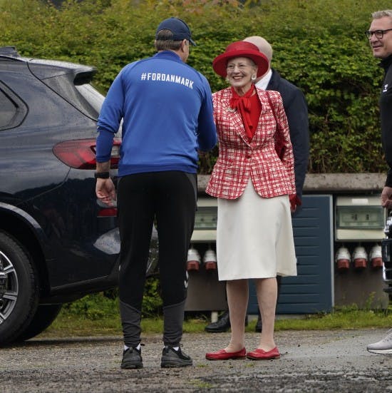 Kasper Hjulmand og dronning Margrethe