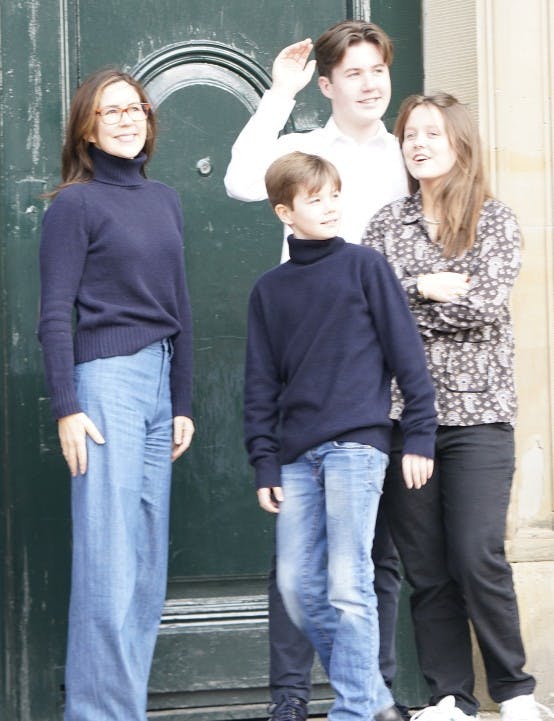 Kronprinsesse Mary med Christian, Isabella, Josephine og Vincent