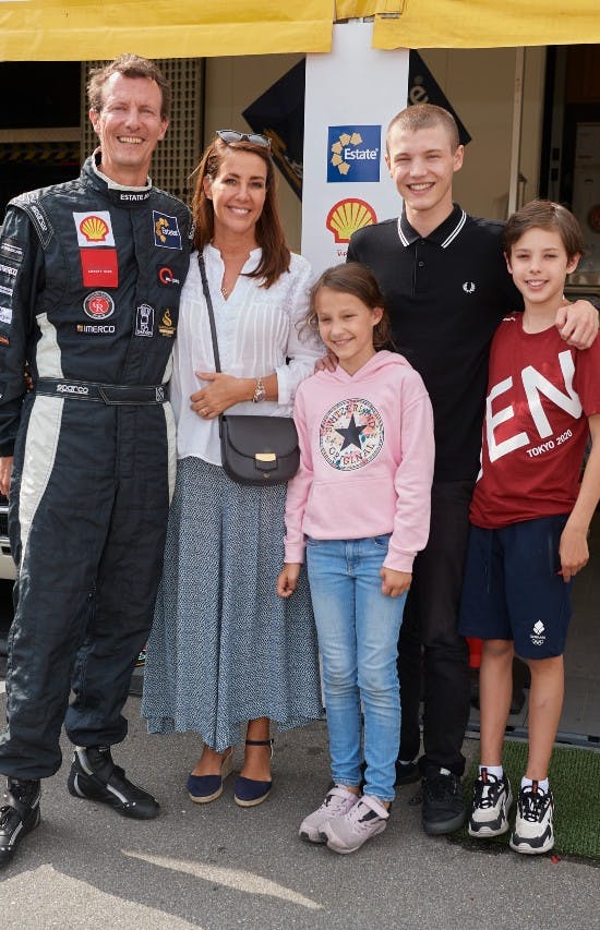 Prins Joachim og prinsesse Marie med Athena, Felix og Henrik