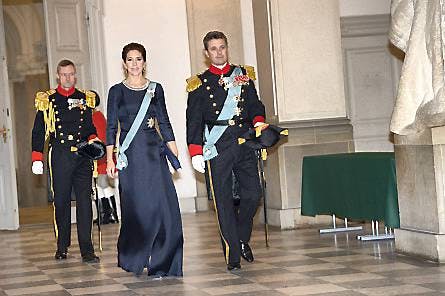 Kronprinsparret til nytårskur på Christiansborg Slot den 6. januar 2015.