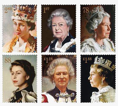 Dronning Elizabeth på frimærker