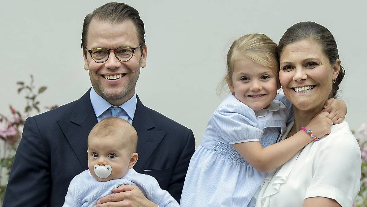 Kronprinsesse Victoria, prins Daniel, prinsesse Estelle og prins Oscar