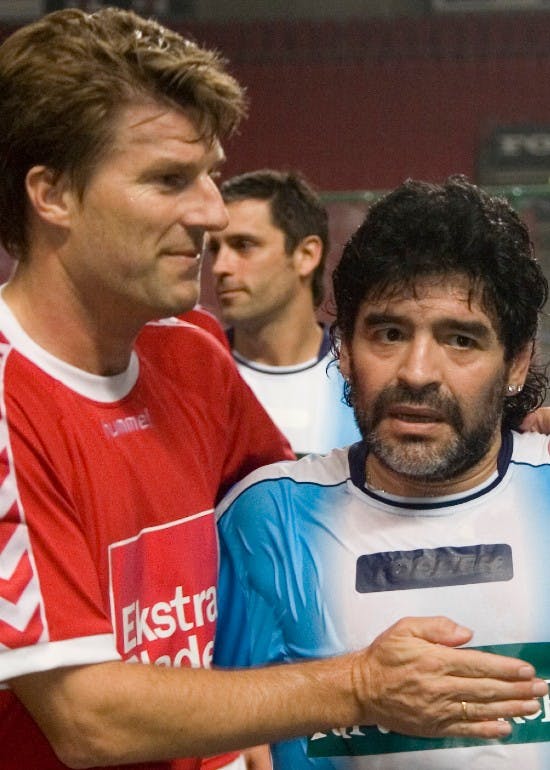Michael Laudrup og Diego Armando Maradona