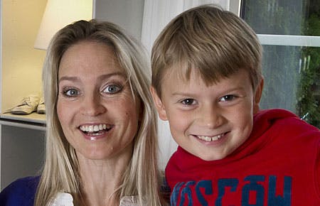 Annette Heick med sønnen Eliott