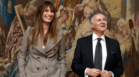Modellen Caroline de Maigrt og den franske ambassadør i Danmark, François Zimeray.