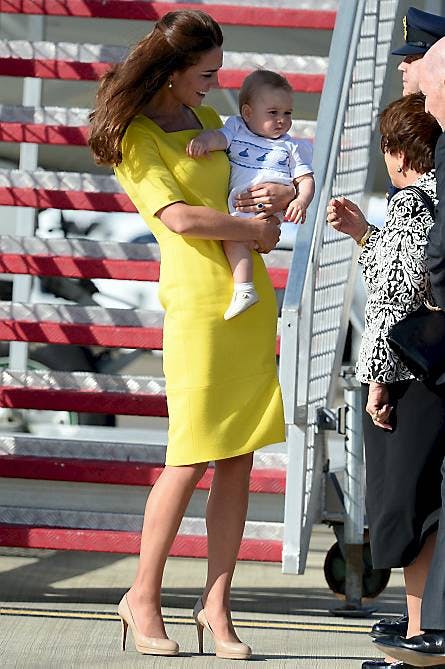 Hertuginde Catherine og prins George i Australien.