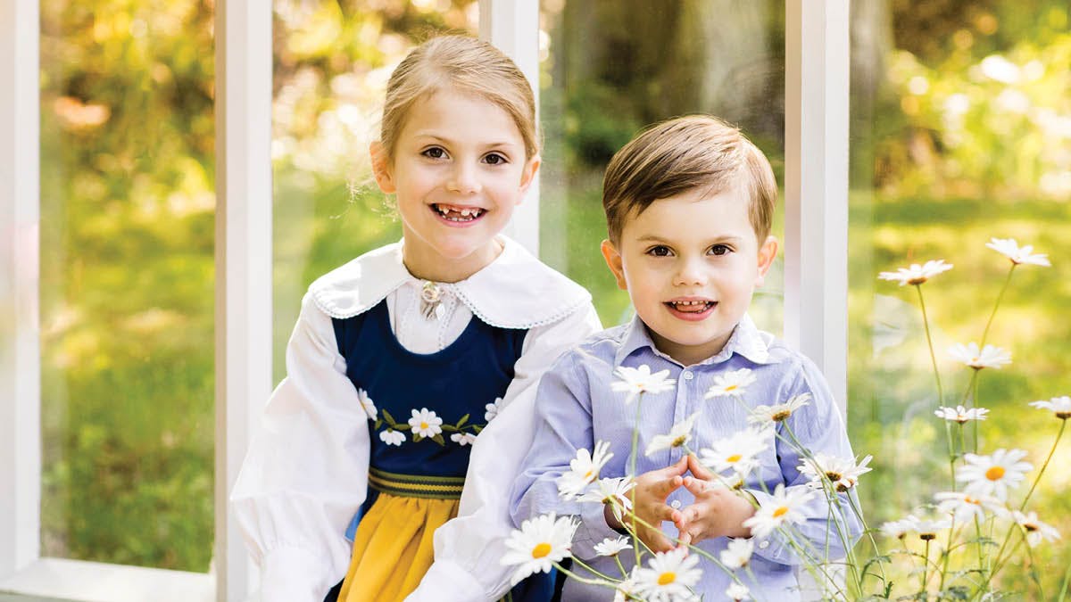 Prinsesse Estelle og prins Oscar.