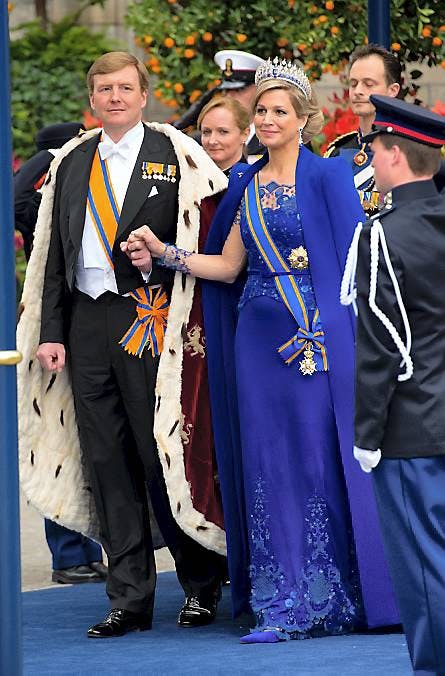 Kong Willem-Alexander og dronning Maxima på kroningsdagen 30. april 2013.